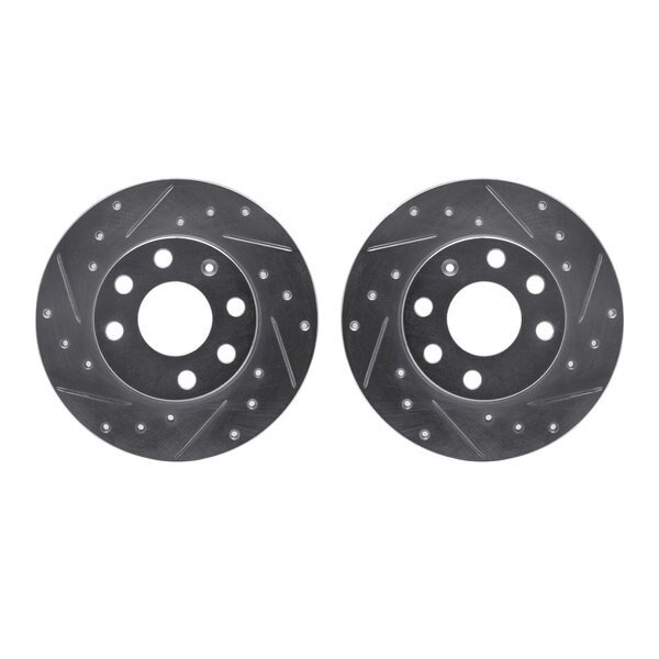 Rotors-Drilled and Slotted-SilverZinc Coated, 7002-52012, Dynamic Friction Co, Mfr#: 7002-52012